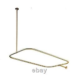 Kingston Brass CC3152 Shower Ring With Ceiling Support Polished Brass