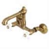 Kingston Brass English Country 6 Adjustable Center Wall Mount Kitchen Faucet