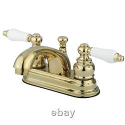 Kingston Brass GKB260. PL Vintage Centerset Bathroom Faucet Brass