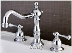 Kingston Brass KS1971BL Antique Style Widespread Bathroom faucet in Chrome