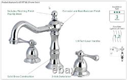 Kingston Brass KS1971BL Antique Style Widespread Bathroom faucet in Chrome