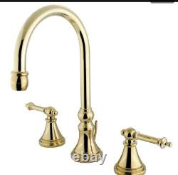 Kingston Brass KS2982TL 8 in. Widespread Bathroom Faucet, Polished Brass