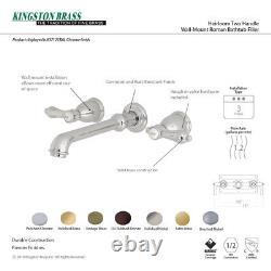 Kingston Brass KS712. BAL Heirloom 1.2 GPM Wall Mounted Widespread Chrome