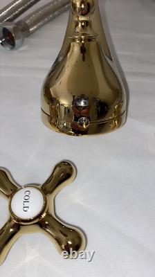Kingston Vintage KS3352AX Two-Handle 3-Hole Roman Tub Faucet, Polished Brass