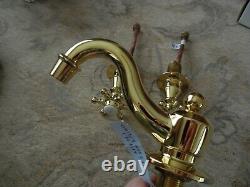 Kohler K-108-3-PB Antique Widespread Lavatory Faucet, Polished Brass, Bathroom