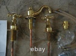 Kohler K-108-3-PB Antique Widespread Lavatory Faucet, Polished Brass, Bathroom