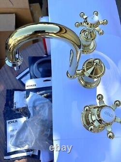 Kohler K-325-3D-PB Antique Bathroom Faucet Brand New