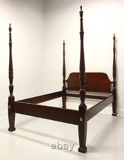 LINK-TAYLOR Solid Heirloom Mahogany Chippendale Queen Size Rice Four Poster Bed