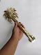 Light Weight 16 Polished Large Palm Tree Door Pull Handle Aged Brass 40cm B