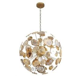 Mid Century Agate Sputnik Chandelier, Modern STELLAR Agate Starburst Chandelier