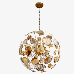 Mid Century Agate Sputnik Chandelier, Modern STELLAR Agate Starburst Chandelier