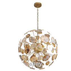 Mid Century Agate Sputnik Chandelier, Modern STELLAR Agate Starburst Chandelier