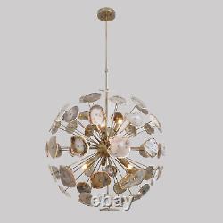 Mid Century Agate Sputnik Chandelier, Modern STELLAR Agate Starburst Chandelier