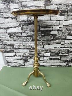 Mid-Century Brass Tripod Ball and Claw Martini Table