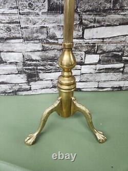 Mid-Century Brass Tripod Ball and Claw Martini Table