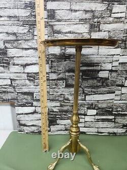 Mid-Century Brass Tripod Ball and Claw Martini Table