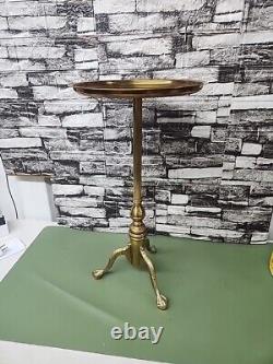 Mid-Century Brass Tripod Ball and Claw Martini Table