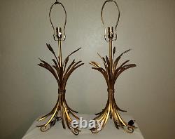Mid-Century Hollywood Regency Frederick Cooper Wheat Sheaf Lamps