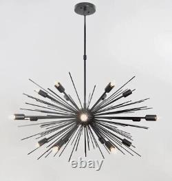 Mid Century Sputnik Brass Chandelier SPURCHIN Handmade Urchin Chandilier Fixture