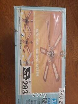 NEW Shell Electric SMC Wood Cane Blades 52 Ceiling Fan Polish Brass vintage