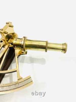 Nautical 8 Brass Hand-Made Sextant In Polished Brass Maritime Vintage Antique
