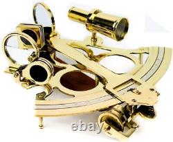 Nautical Brass Polished & Antique Marine Navigation Sextant 9 Inches, Polished