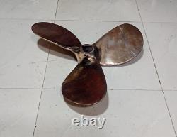 Nautical Old Vintage Ship Salvage Maritime Brass Polished Antique Fan propeller