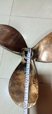 Nautical Old Vintage Ship Salvage Maritime Brass Polished Antique Fan propeller