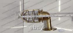 Nautical Ship Antique Brass Swan Polish Wall Light with White Glass Lot of 2