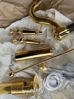 New Old Stock Kohler Antique Bath Faucet K-108-4-AU Polished Gold