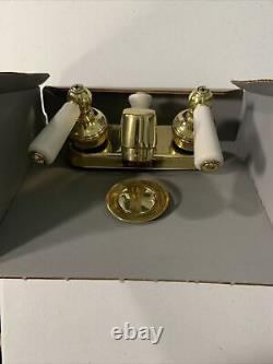 New Vintage Price Pfister Society Style Lavatory Faucet Brass/Porcelain 843-10PP