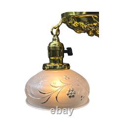 One of Two Polished Brass Pan Two Light #2446