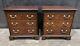 Pair Hickory Chair James River Plantation 3 Drawer Mahogany Chests/stands Mint