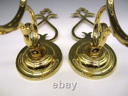 Pair COLONIAL WILLIAMSBURG BALDWIN Brass Palace Warming Room Candle Sconces