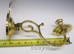 Pair COLONIAL WILLIAMSBURG BALDWIN Brass Palace Warming Room Candle Sconces
