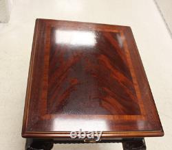 Pair Thomasville Chippendale Flame Mahogany Ball & Claw End Tables