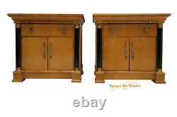 Pair Thomasville Grand Classics Biedermeier Maple Nightstands