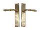 Pair Of Traditional Polished Brass Lever Door Knob Pulls