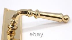 Pair of Traditional Polished Brass Lever Door Knob Pulls