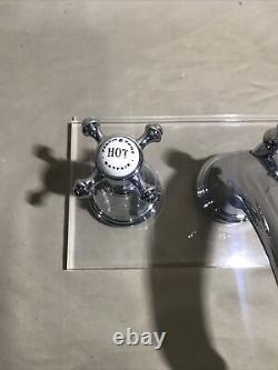 Perrin Rowe Rohl Edwardian Chrome Bathroom High Neck Faucet Display (s4)