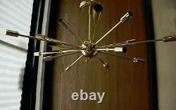 Polished Brass Atomic Sputnik Starburst Chandelier MID Century Modern