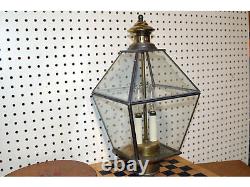 Polished Brass Clear Beveled Glass Post Top Lantern