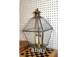 Polished Brass Clear Beveled Glass Post Top Lantern