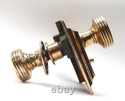 Polished Brass Door Knob & Rim Lock Set