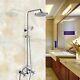 Polished Chrome Brass Bathroom 8 Round Rain Shower Faucet Set Mixer Tap Fcy301