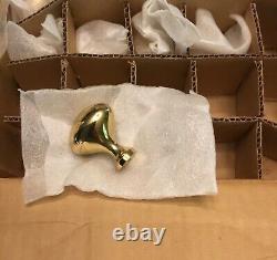 Polished Solid Brass Oval Knobs 1.25 Never Used Lot Of 65