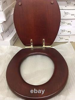 Porcher 71122-00.640 ROUND FRONT Furniture Finish Toilet Seat with PB Hinges