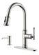Pull Down Kitchen Faucet With Sprayer Brushed Nickel, Single Handle Antique