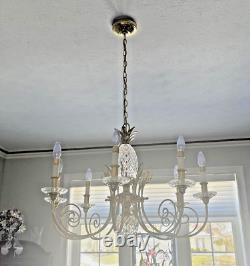 Quoizel Brass & Crystal chandelier pineapple collection QG5018