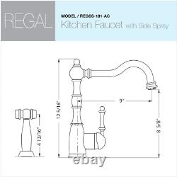 REGSS-181-AC Regal Traditional Kitchen Faucet, Antique Copper